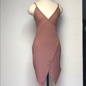 Cute Mauve Dress with Slit